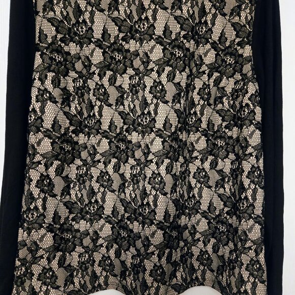 Chico's L/S black sweater top‎ with lace front NWOT Size 3/XL - Picture 2 of 4